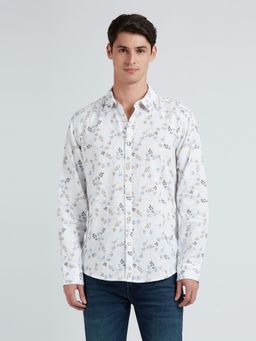Pepe Jeans - White Floral Full Sleeve Shirt