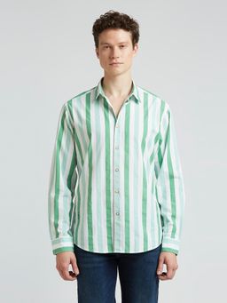 Pepe Jeans - Green Stripes Full Sleeve Shirt