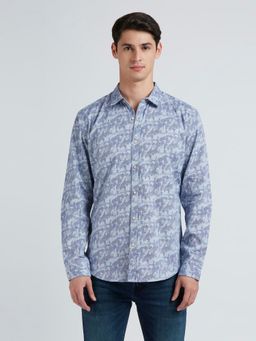 Pepe Jeans - Blue Printed Full Sleeve Shirt