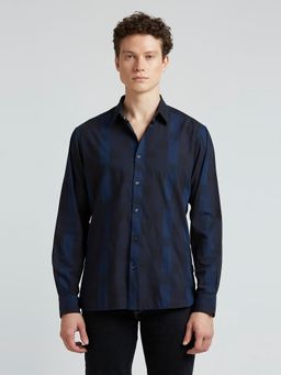 Pepe Jeans - Navy Blue Check Full Sleeve Shirt