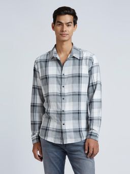 Pepe Jeans - Grey Checked Full Sleeved Shirt