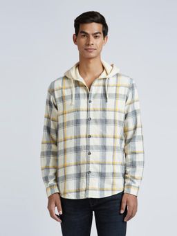 Pepe Jeans - White Checked Full Sleeved Shirt