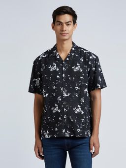 Pepe Jeans - Black Abstract Print Short Sleeve Shirt