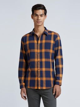 Pepe Jeans - Navy Blue Check Full Sleeve Shirt