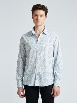Pepe Jeans - White Floral Print Full Sleeve Shirt
