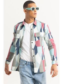 Snitch - Artistic Contrast Multi-Color Shirt