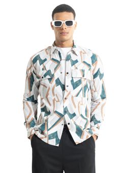 Snitch - Idealized Green Printed Shirt