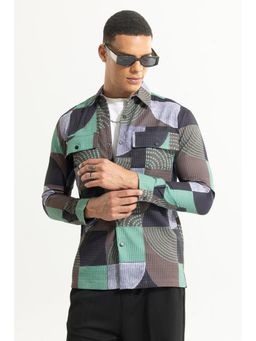 Snitch - Enigmatic Brown Printed Shirt