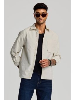 Snitch - Cream Stripes Relaxed Fit Shirt