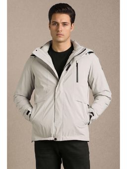 Louis Philippe - Men Casual Grey Solid Jacket