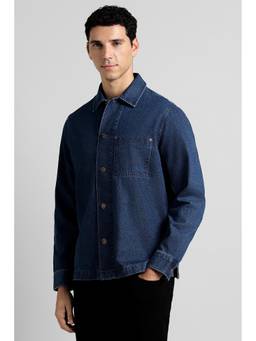 Simon Carter - Men Navy Blue Full Sleeves Jacket