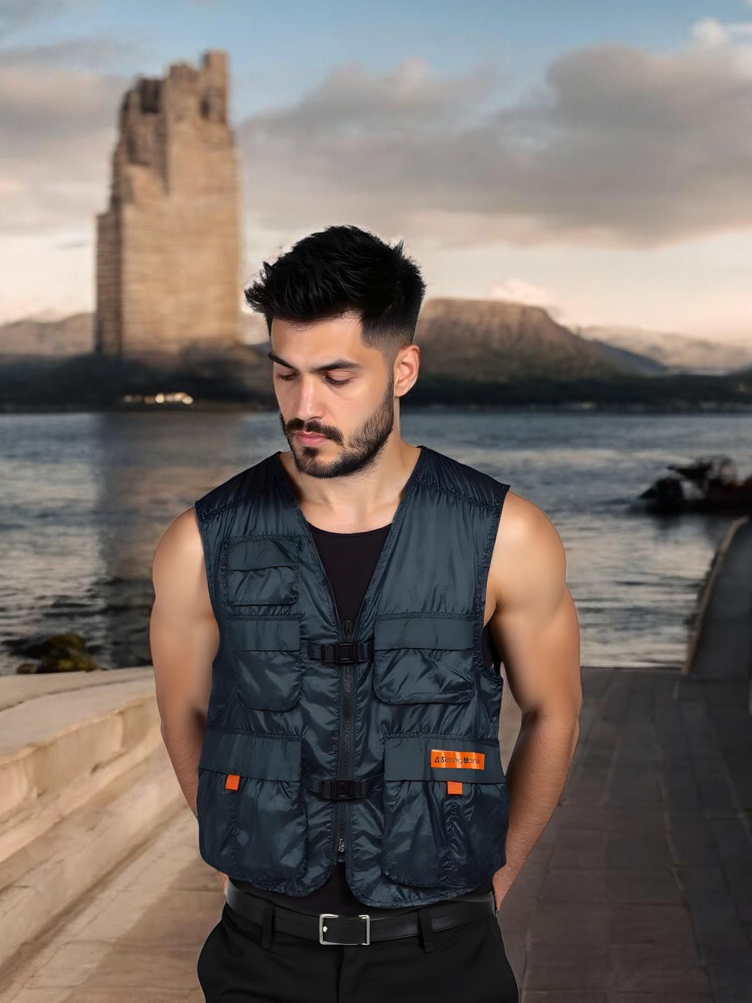 woodland Unisex Green Sleeveless Jacket-picture-27