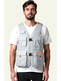 WOODLAND - Unisex Grey Sleeveless Jacket