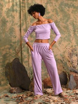 PINACOLADA - Women Lavender Stylish Casual Co-Ord (Set of 2)
