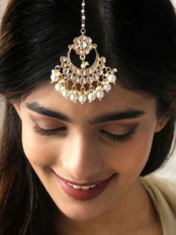 Fida - Wedding Ethnic Gold Kundan Maangtikka For Women(OSXXIPDJMT02)