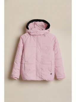 Allen Solly - Girls Pink Solid Puffer Jacket