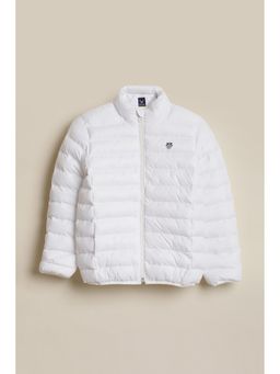 Allen Solly - Girls White Solid Puffer Jacket