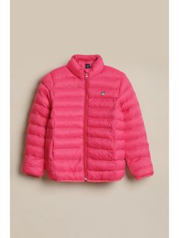 Allen Solly - Girls Pink Solid Puffer Jacket