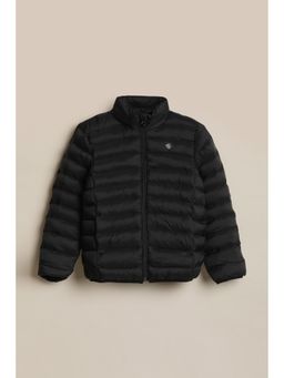 Allen Solly - Girls Black Solid Puffer Jacket
