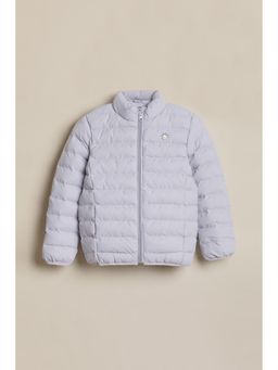 Allen Solly - Girls Grey Solid Puffer Jacket