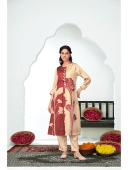 BulBul - Arwa Silk Brown Kurta and Pant (Set of 2)