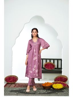 BulBul - Reeva Silk Lavender Kurta and Pant (Set of 2)