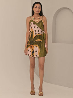 The Missy Co. - Green Tie-Up Dress