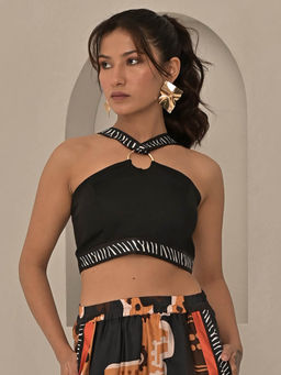The Missy Co. - Tribal Halter Crop Top