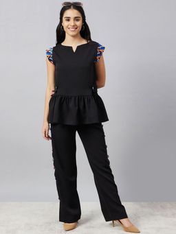 First Resort by Ramola Bachchan - Black Co-Ord (Set of 2)