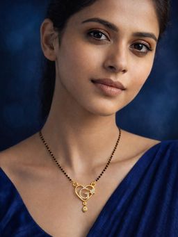 Digital Dress Room - Short Mangalsutra Designs With Husband Initial Custom G Alphabet Pendant