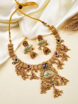 STILEADDA - Royal Rajwadi Necklace With Earrings