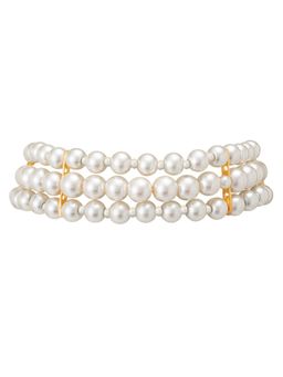 Peora - Traditional White Pearl Beads Choker Necklace for Women