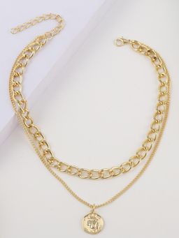 Peora - Gold Plated Necklace Fashion Wear Stylish Gift Forand Women