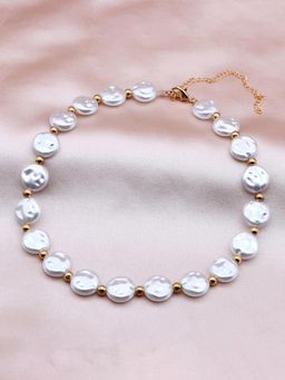 Peora - Gold Plated Beads Studded Necklace Fashion Stylish Gift Forand Women