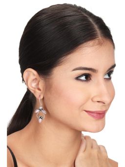 Anvik - Floral Pastel Oxidised Drop Earrings