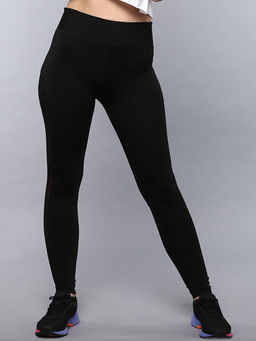 Kica - High Waisted Leggings With Mesh Panels On Legs
