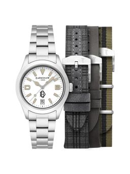 Earnshaw - Men Ascot Automatic White Dial Analog Watch With 3 Straps - ES-8298-22 (M)
