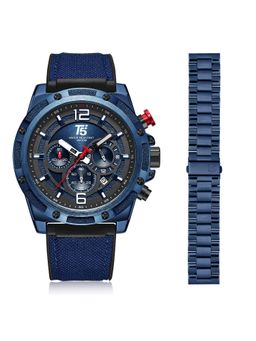 T5 - Men Chronograph Blue Dial Analog Watch With Strap - H4327G-B (M)