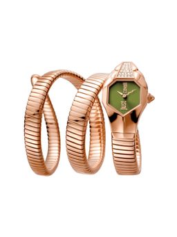 Just Cavalli - Women Just Glam Olive Dial Analog Watch - JC1L022M0165 (M)