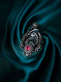 Cosa Nostraa - Antique Black Paisely Brooch