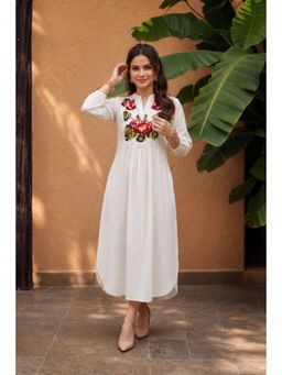 Autumnlane - Ivanka Parch Embroidery Cotton Dress