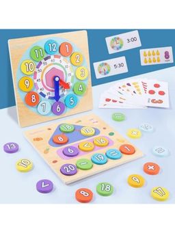 JOUETS BY EDUSPARK - Wooden Two in One Digital Clock Kids Educational Learning Toys