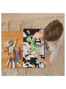 JOUETS BY EDUSPARK - Large Velvet Coloring Kit - Dinosaur Kids Panting Kit