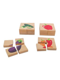 JOUETS BY EDUSPARK - Vegetables Shape My First Puzzle Wooden Educational Toys