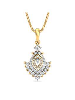 KuberBox - 18K Gold Cautivadora Diamond Pendant for Women-Girls