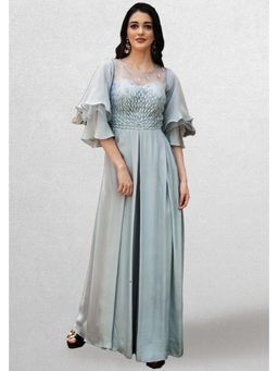 Jade by Ashima - Mint Blue Jumpsuit With Box Pleated Pants