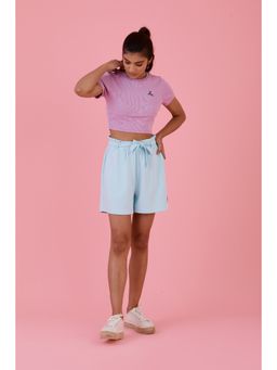 Muvazo - Bloom Crop T-shirt Lavender