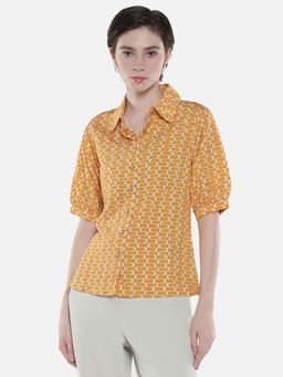 RAREISM - Guno Primary Yellow Geometric Shirt