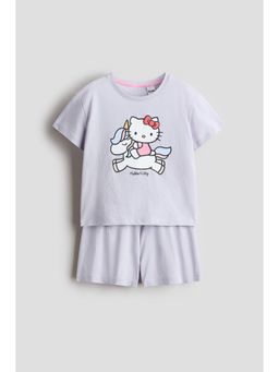 H&M - Girls Multi-Color Print-Motif Cotton Pyjamas