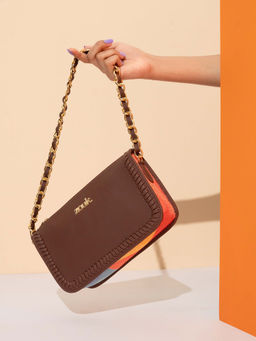 Zouk - Women Multi-Color Geooptics Aalya Baguette Handbag